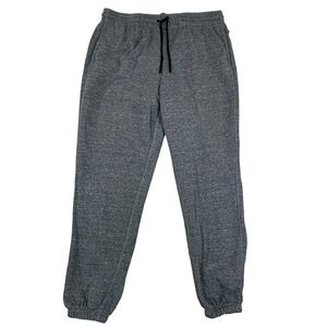 DSG Mens Fleece Jogger Pants Dark Grey Heather XL Elastic Waist Drawstring